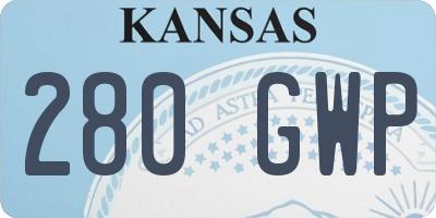 KS license plate 280GWP