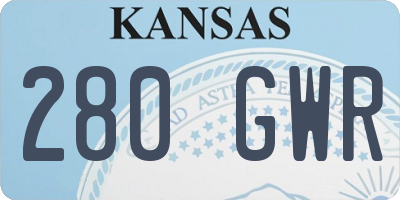 KS license plate 280GWR
