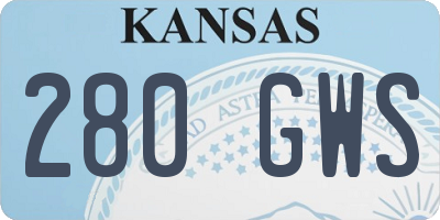 KS license plate 280GWS