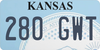 KS license plate 280GWT