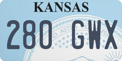 KS license plate 280GWX