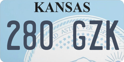 KS license plate 280GZK