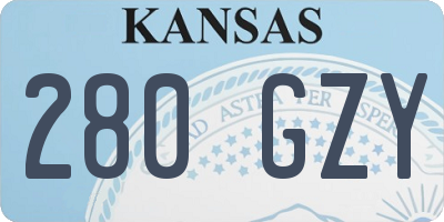 KS license plate 280GZY
