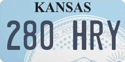 KS license plate 280HRY