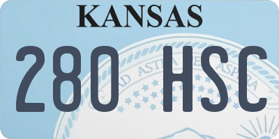 KS license plate 280HSC