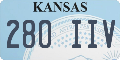 KS license plate 280IIV