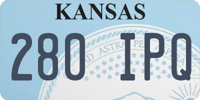 KS license plate 280IPQ