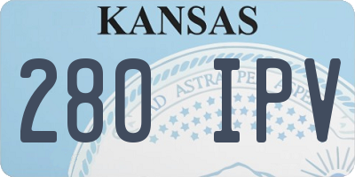 KS license plate 280IPV