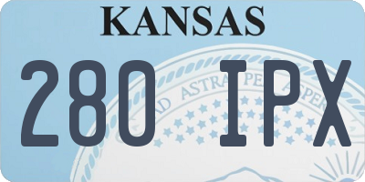 KS license plate 280IPX