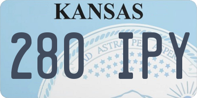 KS license plate 280IPY