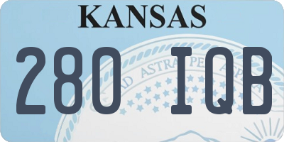 KS license plate 280IQB