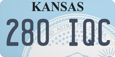 KS license plate 280IQC