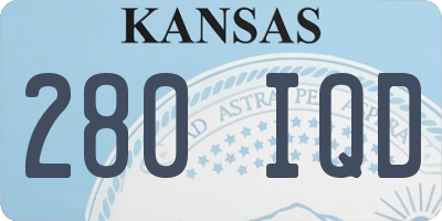 KS license plate 280IQD