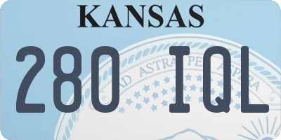 KS license plate 280IQL