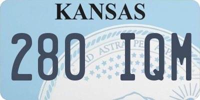 KS license plate 280IQM