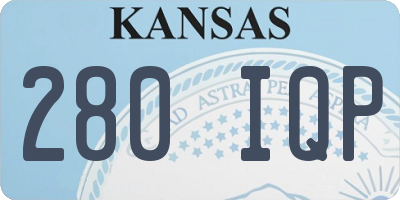 KS license plate 280IQP