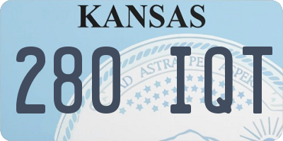 KS license plate 280IQT