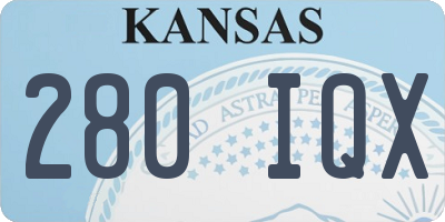 KS license plate 280IQX