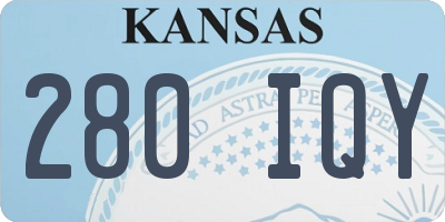 KS license plate 280IQY