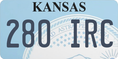 KS license plate 280IRC
