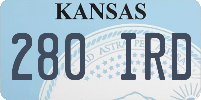 KS license plate 280IRD