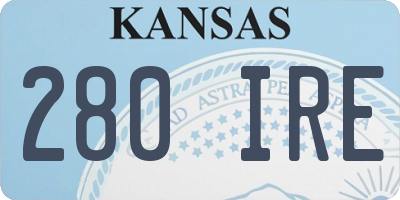 KS license plate 280IRE