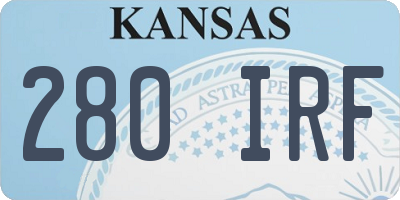 KS license plate 280IRF