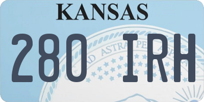 KS license plate 280IRH