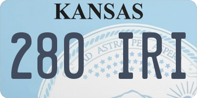 KS license plate 280IRI