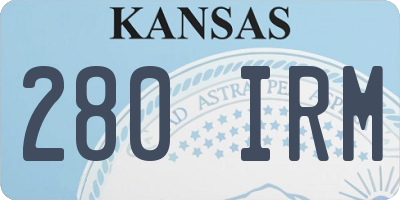 KS license plate 280IRM