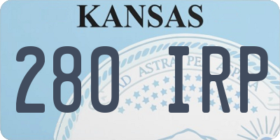 KS license plate 280IRP