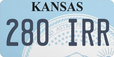 KS license plate 280IRR
