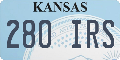 KS license plate 280IRS