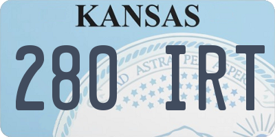 KS license plate 280IRT