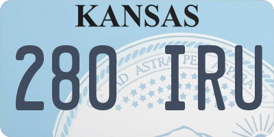 KS license plate 280IRU