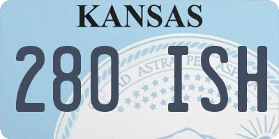 KS license plate 280ISH