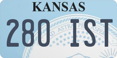 KS license plate 280IST