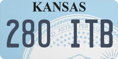 KS license plate 280ITB