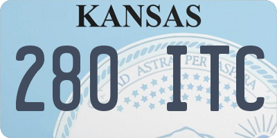 KS license plate 280ITC