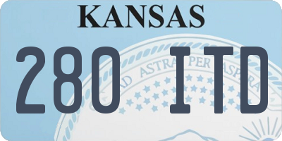 KS license plate 280ITD