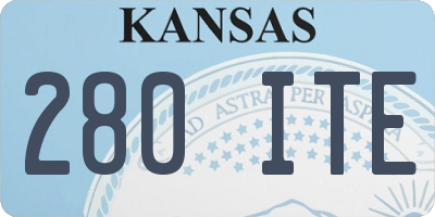 KS license plate 280ITE