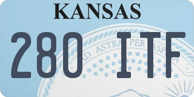 KS license plate 280ITF