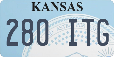KS license plate 280ITG
