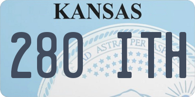 KS license plate 280ITH