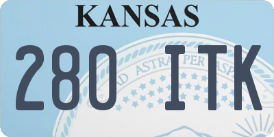 KS license plate 280ITK