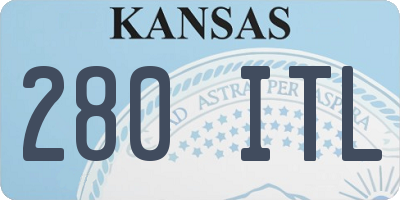 KS license plate 280ITL