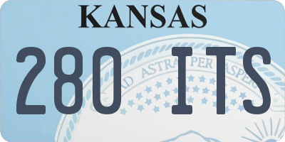 KS license plate 280ITS