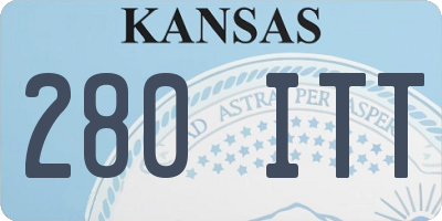 KS license plate 280ITT
