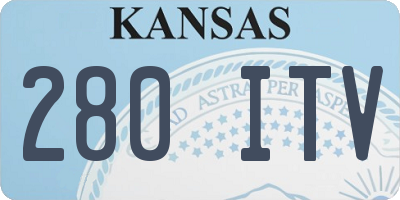 KS license plate 280ITV