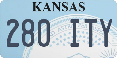 KS license plate 280ITY